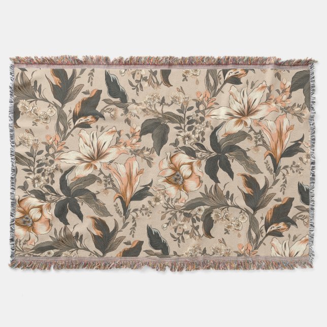 Vintages Blumenmuster, Keilblanken Decke (Vorderseite)