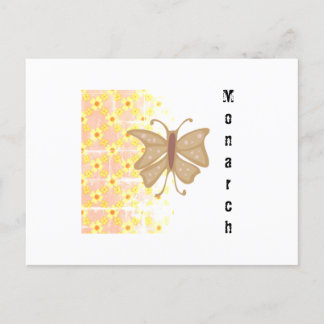 Vintages Blumenmuster Monarch Postkarte