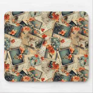 Vintages Blumenmuster Mousepad