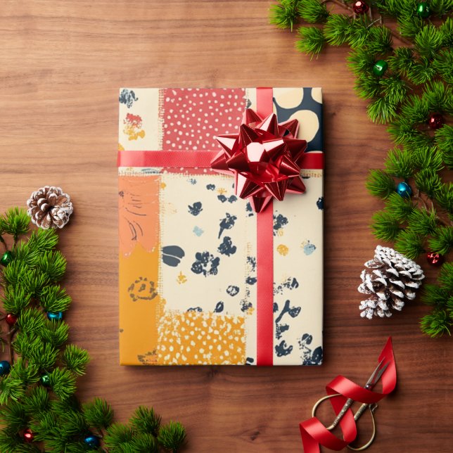 Vintages Blumenmuster-Muster Geschenkpapier (Feiertagsgeschenk)