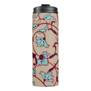 Vintages Blumenmuster. Nahtloses Muster, Thermosbecher
