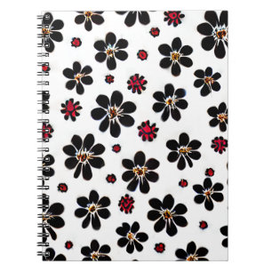 Vintages Blumenmuster-Notebook Notizblock