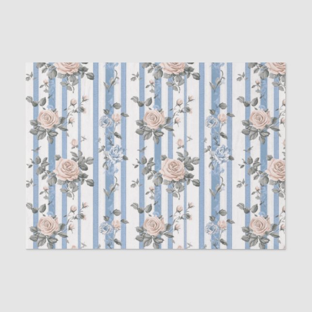 Vintages Blumenmuster Seidenpapier (Vorderseite)