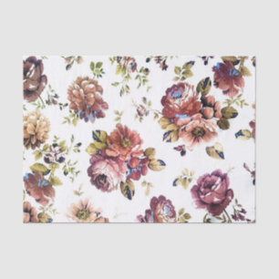 Vintages Blumenmuster-Seidenpapier Seidenpapier