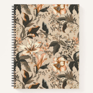 Vintages Blumenmuster SpiralNotebook Notizbuch