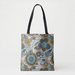 Vintages Blumenmuster Tasche