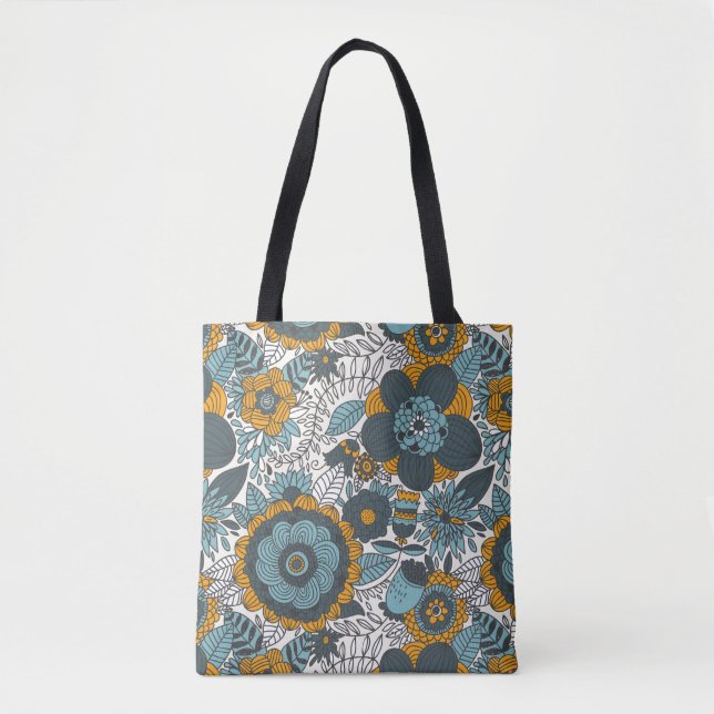 Vintages Blumenmuster Tasche (Vorderseite)