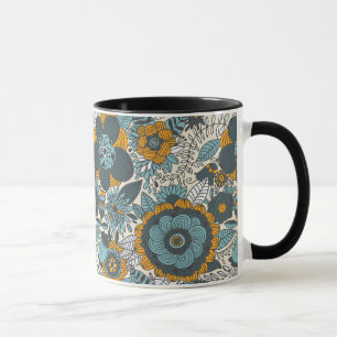 Vintages Blumenmuster Tasse