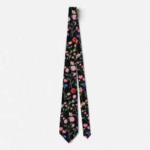 Vintages Blumenmuster VCFP2301 Krawatte