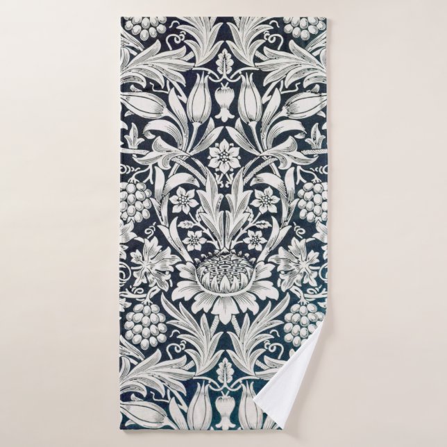 Vintages Blumenmuster, William Morris Badehandtuch (Badehandtuch)
