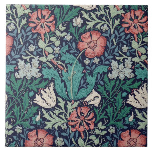 Vintages Blumenmuster, William Morris Fliese