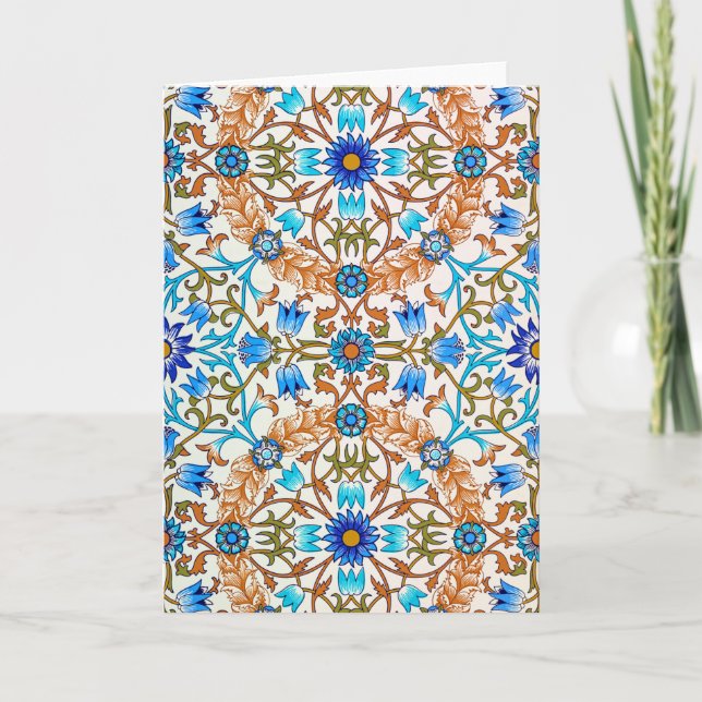 Vintages Blumenmuster, William Morris Karte (Vorderseite)