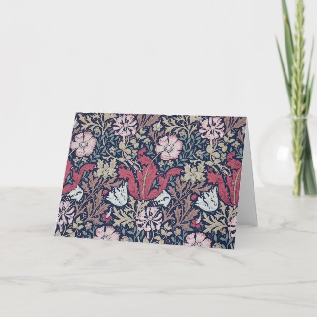 Vintages Blumenmuster, William Morris Karte (Vorderseite)