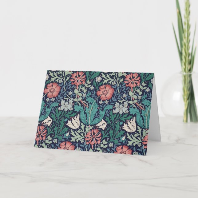 Vintages Blumenmuster, William Morris Karte (Vorderseite)