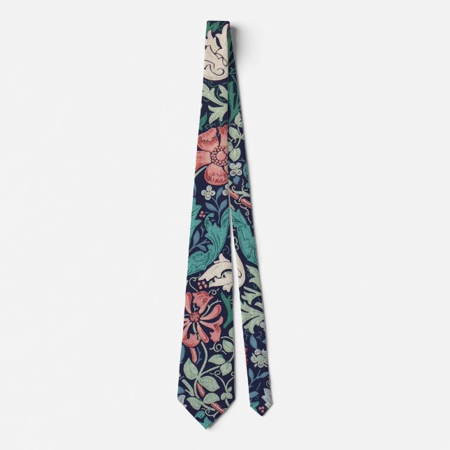 Vintages Blumenmuster, William Morris Krawatte (Vorderseite)