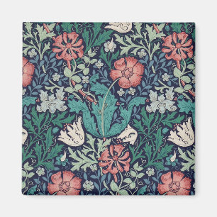 Vintages Blumenmuster, William Morris Magnet