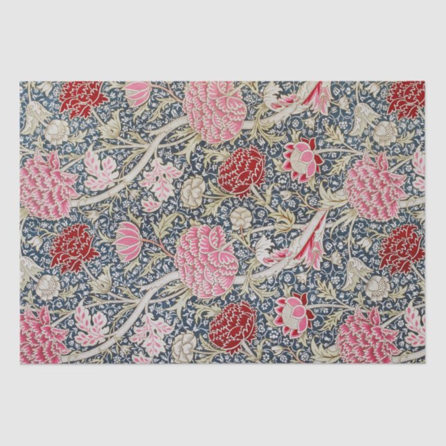 Vintages Blumenmuster, William Morris Seidenpapier (Vorderseite)