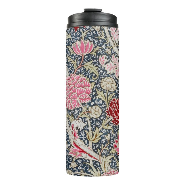 Vintages Blumenmuster, William Morris Thermosbecher (Vorderseite)