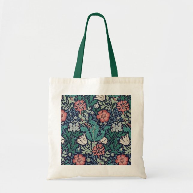 Vintages Blumenmuster, William Morris Tragetasche (Vorne)