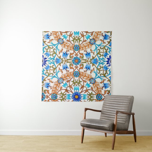 Vintages Blumenmuster, William Morris Wandteppich (Beispiel (Horizontal))