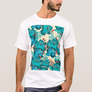 Vintages Blumenmuster, zarte Blume. T-Shirt