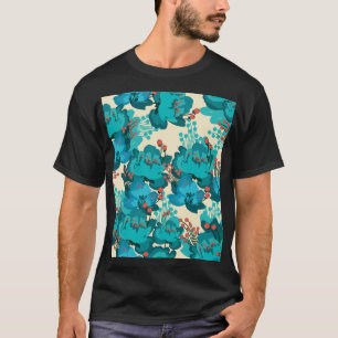 Vintages Blumenmuster, zarte Blume. T-Shirt