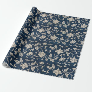 Vintages Blumenpapier Geschenkpapier