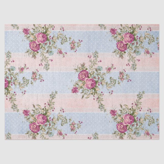 Vintages Blumenpapier Seidenpapier (Vorderseite)