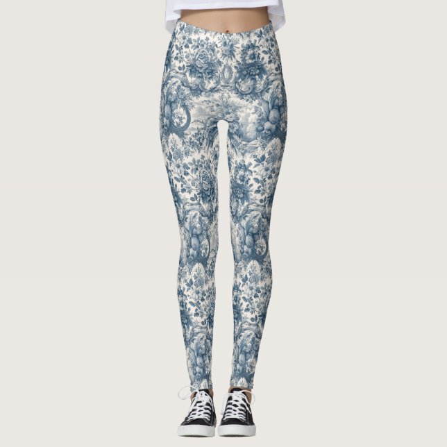 Vintages Blumenstrauß Leggings (Vorderseite)