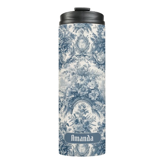 Vintages Blumenstrauß Thermosbecher (Vorderseite)