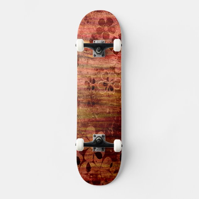 Vintages Blumenwald Skateboard (Vorderseite)