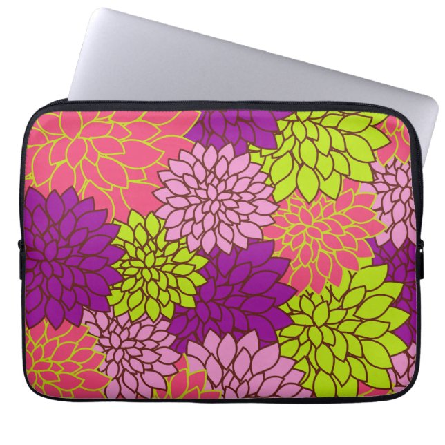 Vintages BlumenWallpapper Laptopschutzhülle (Vorderseite)