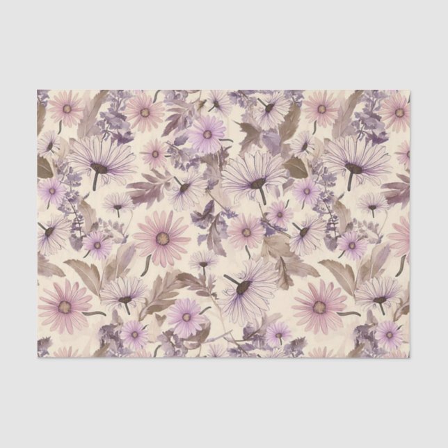 Vintages Blumenzapier Seidenpapier (Vorderseite)
