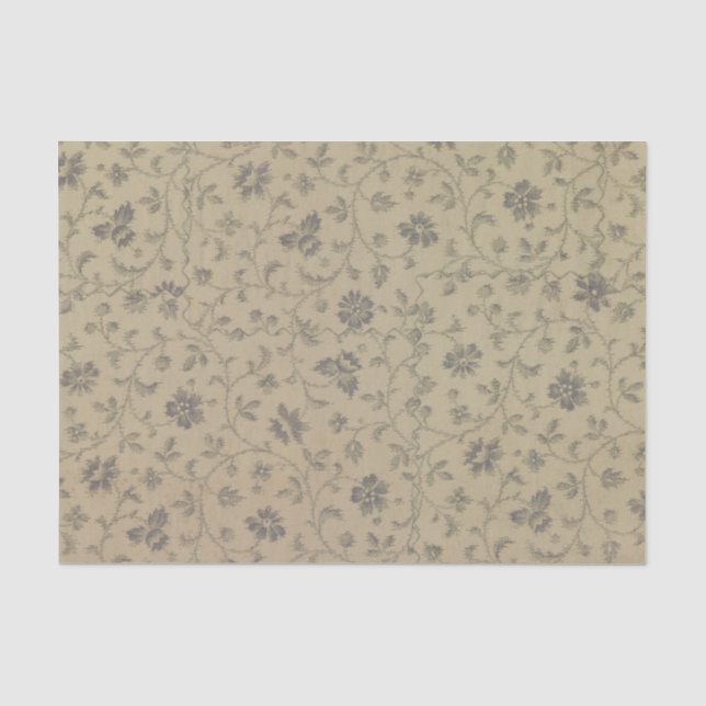 Vintages Blumenzapier Seidenpapier (Vorderseite)