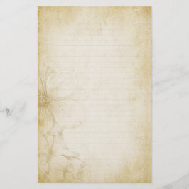 Vintages Blumenzeitschriften-Anmerkungs-Papier Briefpapier