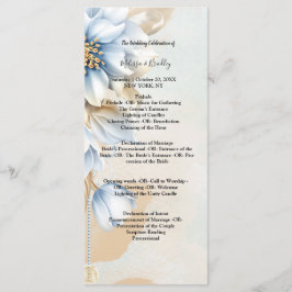 Vintages Blumenzeremonie-Programm Programm