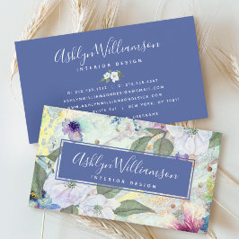 Vintages Blütengold Visitenkarte