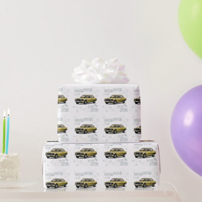 Vintages BMW-Fahrzeug Geschenkpapier (Partygeschenke)