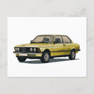Vintages BMW-Fahrzeug Postkarte