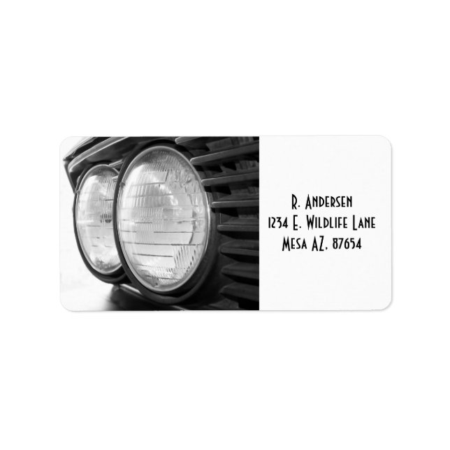 Vintages BMW-Scheinwerferschild Adressaufkleber (Vorne)