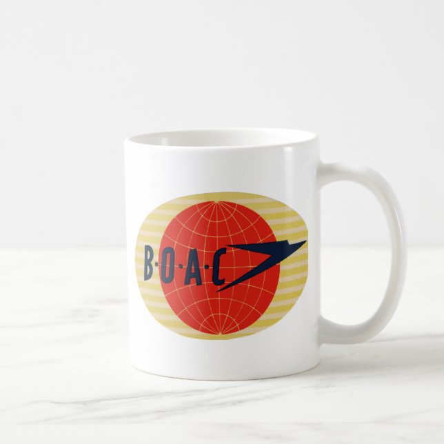 Vintages BOAC Fluglinien-Logo Kaffeetasse (Rechts)