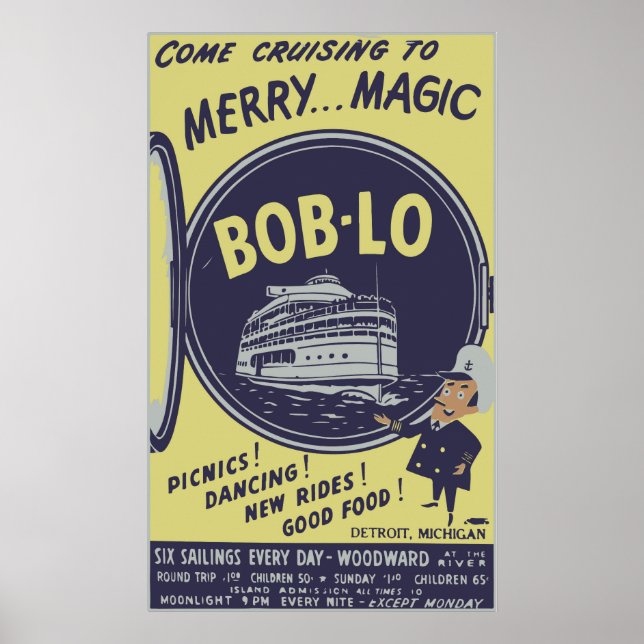 Vintages Boblo Island Poster (Vorne)