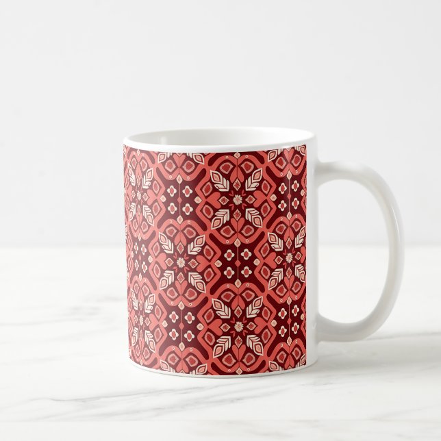Vintages Boho geometrisches Muster Kaffeetasse (Rechts)