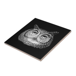 Vintages Boho Owl Design Fliese
