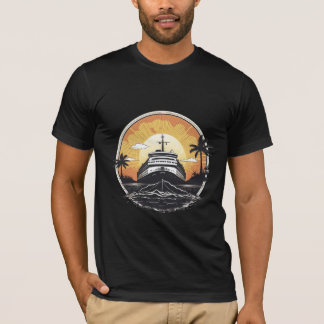 Vintages Boot bei Sunset T - Shirt