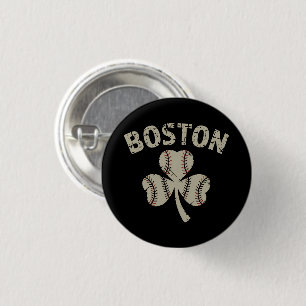 Vintages Boston St Patrick's Day Irish Kleeblatt Button