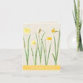 Vintages botanisches Daffodil Vielen Dank Dankeskarte