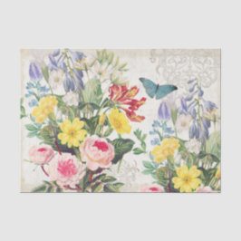 Vintages botanisches Gewebepapier Seidenpapier
