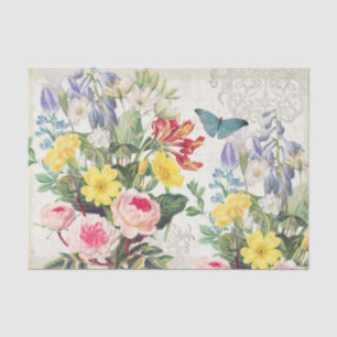 Vintages botanisches Gewebepapier Seidenpapier