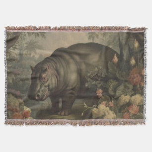 Vintages botanisches Hippo Decke